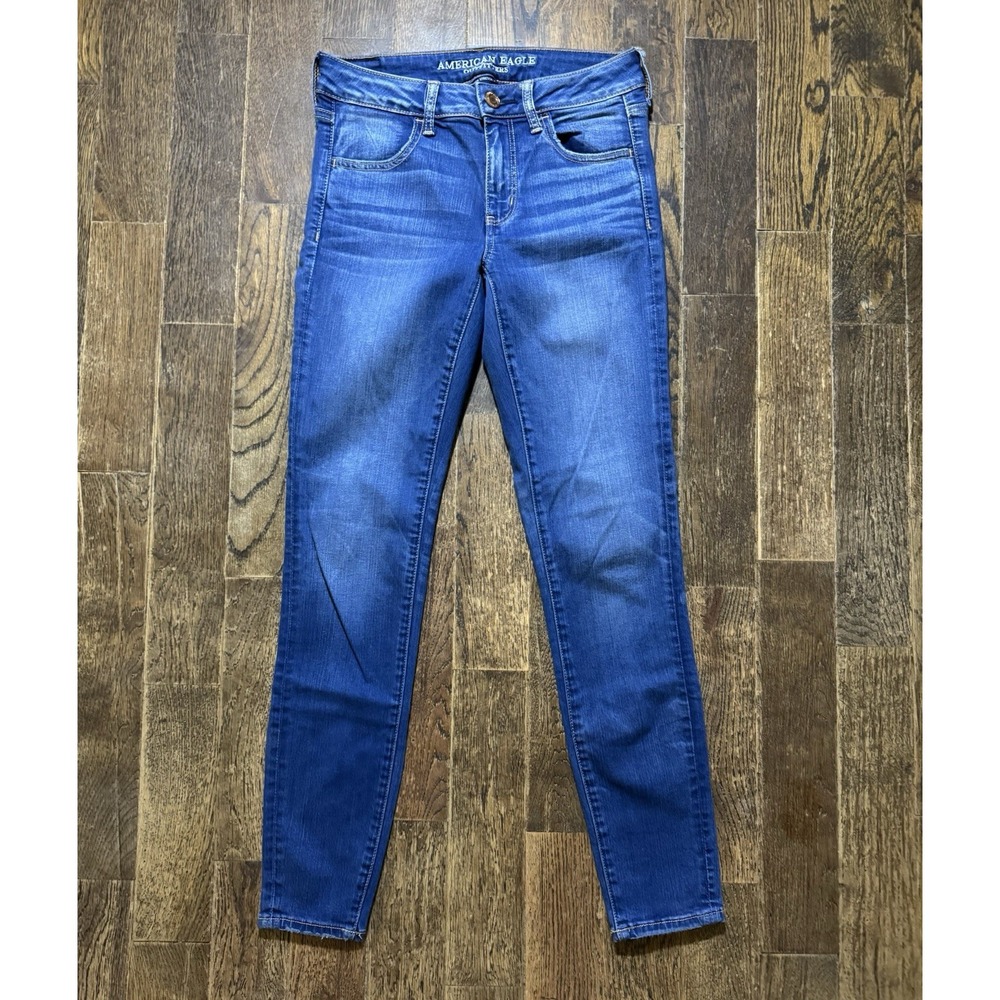 American Eagle Jegging Women's Size 6 Blue Denim Super Stretch Low Rise